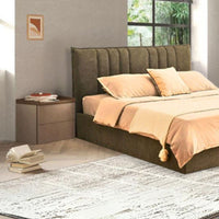 Comodino 2 cassetti Quinn colore bronzo e noce mercure