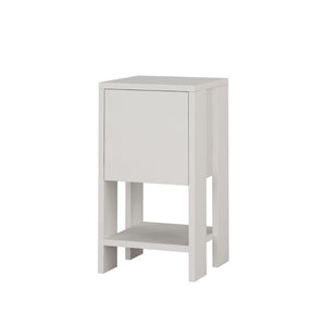 Comodino Ema anta ribalta 30x30x55h colore bianco