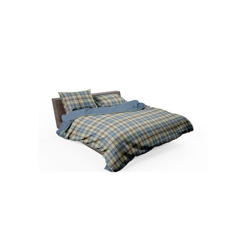 COMPLETO 2 PIAZZE TARTAN PETROLIO VACCHETTI