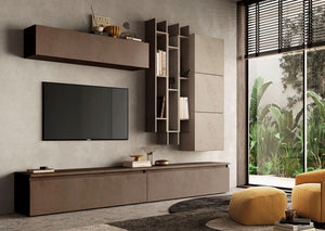 Zona living finitura Bronzo e Argilla, Made in Italy ZLCINFNCOMP20