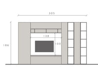 Conveniente e funzionale Parete attrezzata L.330 cm, finitura Cadiz e Gesso ZLCINFNCOMPN33BIS