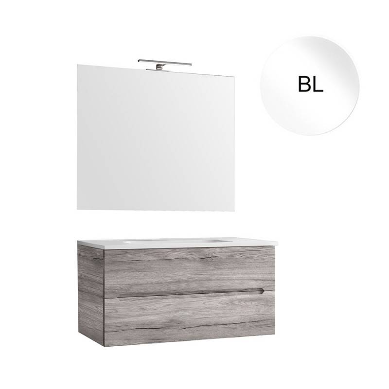 Composizione bagno bianco lucido 90 cm sospeso linea talia cod 82841