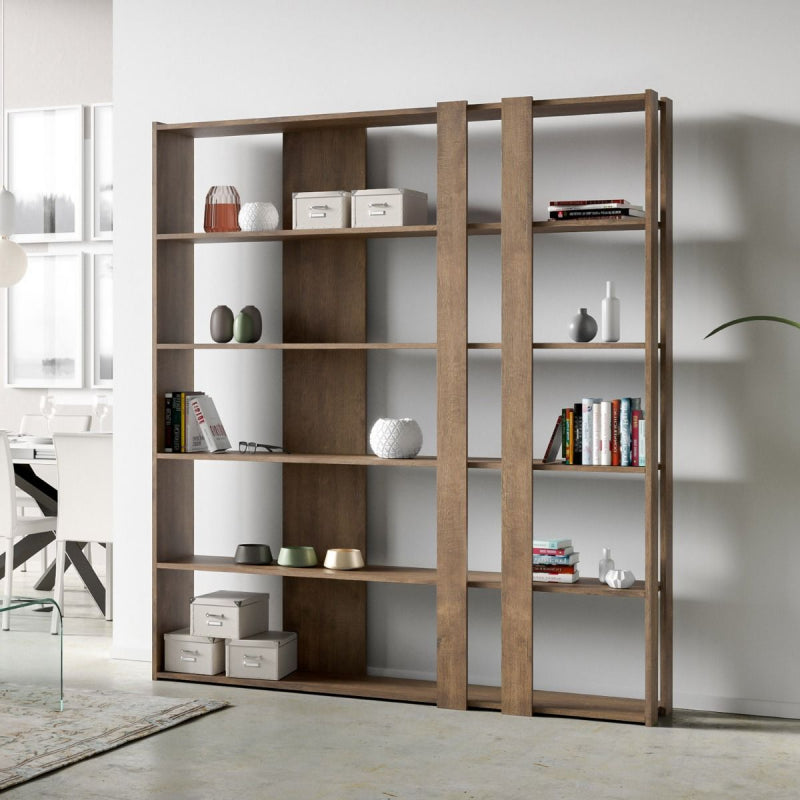 Composizione Libreria C Kato 6R 2 fianchi 4 fasce lunghe - Noce