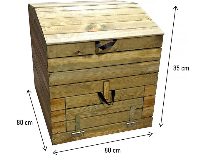 Compostiera in legno 500L "Douglas" 80 x 80 x 85 cm