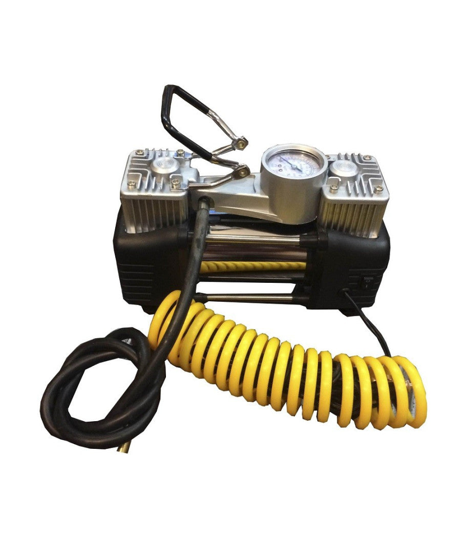 Compressore 2 Cilindri 12v 85lt 150psi Auto Moto Torcia Viaggio Casa + Valigetta         