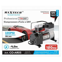 Compressore D'aria A 12v 120psi 35l/min Per Auto Cavo 4mt Professionale Co-ar05         