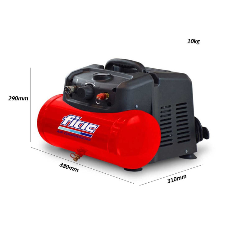 COMPRESSORE D'ARIA PORTATILE CUBY 6/1100 SERBATOIO 6LT- 1,5HP-1,1KW-230V/50 FIAC 1129981099