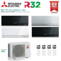 Condizionatore Climatizzatore Mitsubishi Electric Quadri Split Inverter Kirigamine Zen R-32 Wi-Fi 9+9+12+12 CON MXZ-4F72 - Mitsubishi Electric