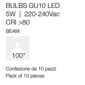 Confezione 10 lampadine gea led gla242 c 5w 410lm gu10 100°