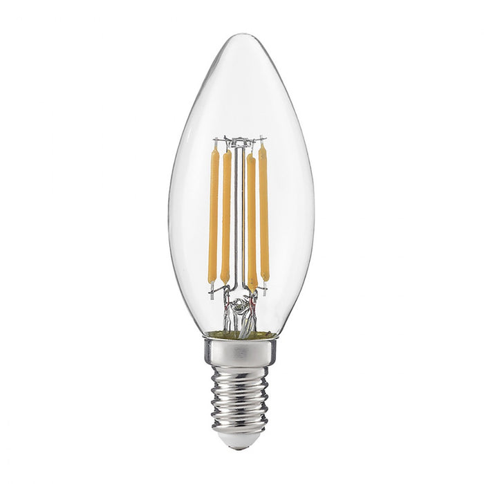 Confezione 10 lampadine gea led gla270 e14 6w led 360° oliva vetro trasparente luce calda naturale, tonalità luce 4000°k