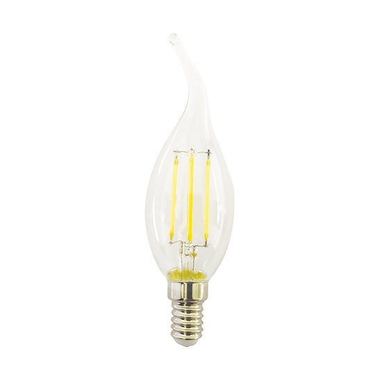 Confezione 10 lampadine gea led gla280 e14 6w led 360° vetro trasparente luce calda naturale oliva colpo di vento,