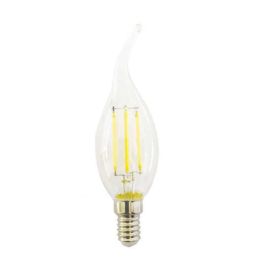 Confezione 10 lampadine gea led gla280 e14 6w led 360° vetro trasparente luce calda naturale oliva colpo di vento,