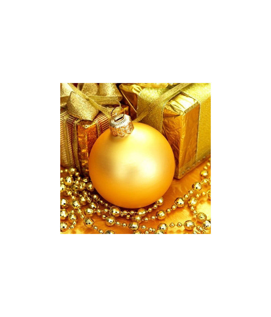 Confezione 54 Palline Di Natale Colore Oro Gold 6 Cm Addobbo Natalizio         