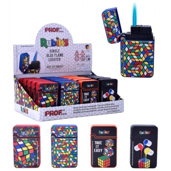 Trade Shop - Confezione Box 20 Pz Accendini Elettronici Ricaricabili Cubi Di Rubik         