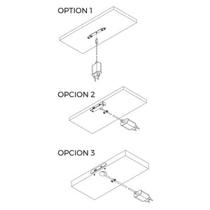 Connettore USB A+C Linky (81x12mm), 5V DC 2A (10W), Plastica nera, Tecnoplastica