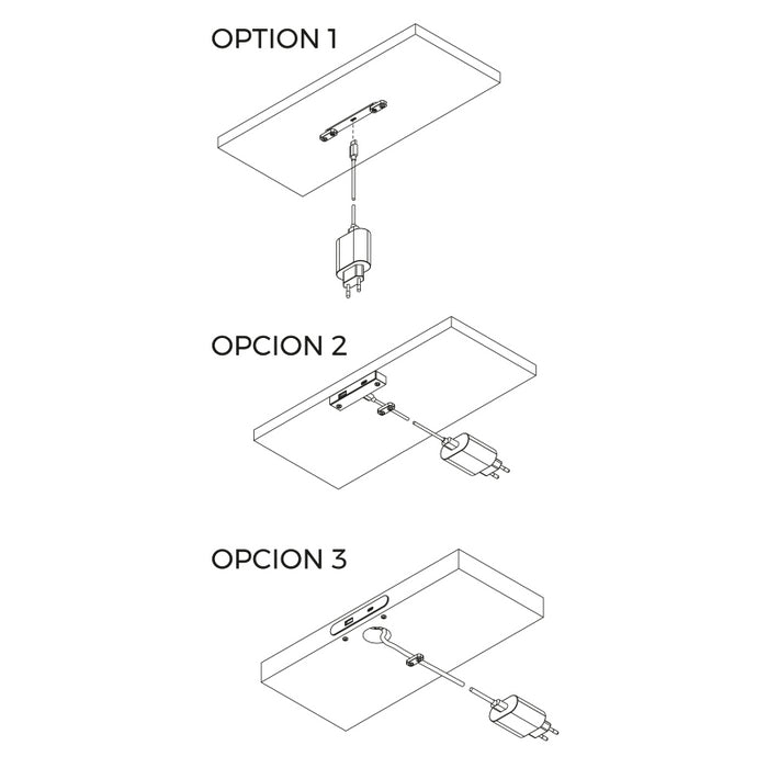 Connettore USB A+C Linky (81x12mm), 5V DC 2A (10W), Plastica nera, Tecnoplastica