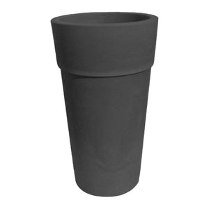 Cono Sensation - Vaso da giardino per composizioni di piante e fiori. Fioriera da esterno vaso a cono da Ø40x70H cm. Capienza 18L. Colore antracite