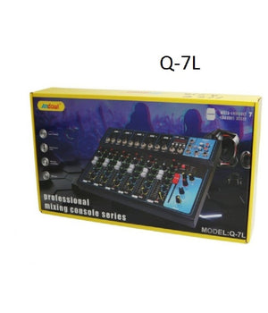 Console Missaggio Mixer Professionale 7 Channel Mixing Serie Usb Bluetooth Q-7l         