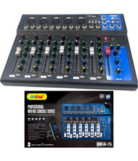 Console Missaggio Mixer Professionale 7 Channel Mixing Serie Usb Bluetooth Q-7l         