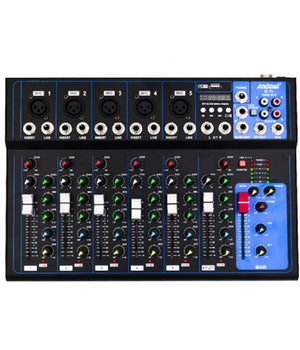 Console Missaggio Mixer Professionale 7 Channel Mixing Serie Usb Bluetooth Q-7l         