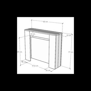 Consolle allungabile 90x25/211 cm Kiba - Bianco Frassino