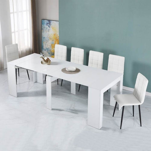 Consolle Ofelia 90x50x75h allungabile a 3 metri colore bianco