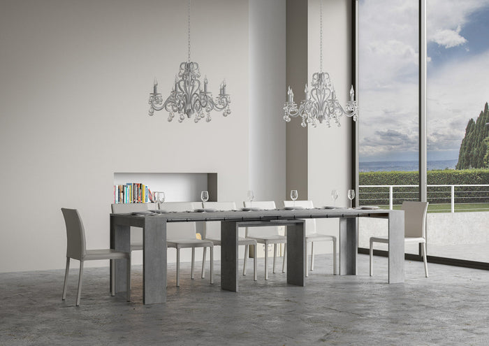 Consolle Allungabile 90-302x42x77 cm in Nobilitato Grigio