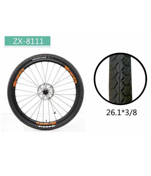 Copertone Ruota Pneumatico Gomme Per Bici Bicicletta Mtb Bike 26.1 à— 3/8 Zx-8111         