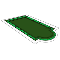 Copertura invernale con tubolari RETTANGOLARE +SCALA 210gmq 12x5,5m