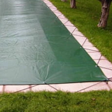 Copertura invernale occhielli+cavo -piscina rettangolare 8x4m -210 gmq