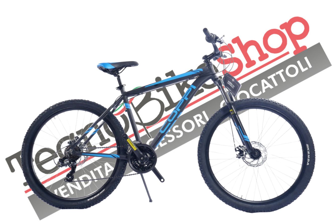 Bici Uomo MTB coppi 29 pollici con Cambio 21 Velocità  Alluminio colore Nero/colore Blu