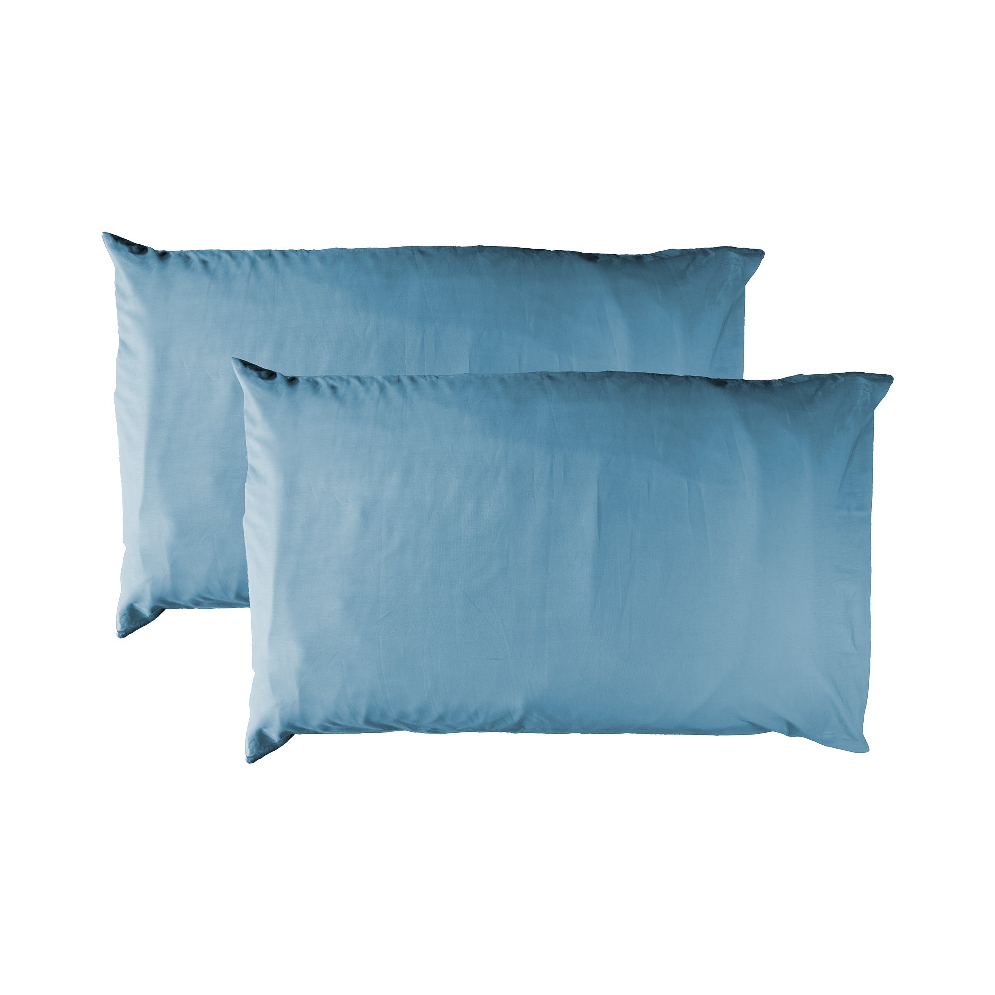 TESS-HOME COLLECTION Set 2 federe 100% cotone percalle Blu