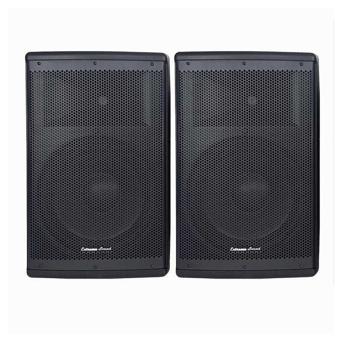 Coppia Casse Audio Acustiche 4000w Extreme Sound Woofer 15" Bluetooth Usb Djn-15         