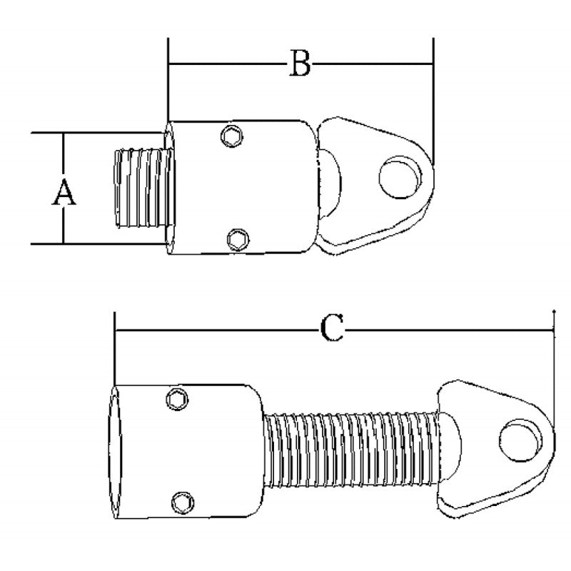 COPPIA DI GIUNTO INOX Ø MM.25