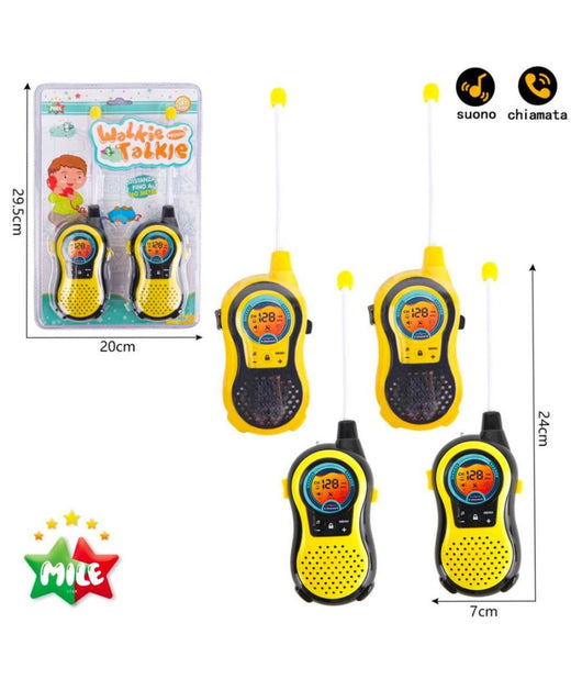 Coppia Di Walkie Talkie Giocattolo Per Bambini 3+ Dim. 7x24cm Dist. Fino A 160m         