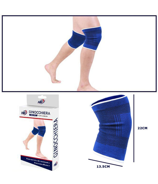 Coppia Ginocchiere Fascia Elastica Anallergica Lavabile Fitness Sport Palestra         