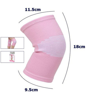 Coppia Ginocchiere Fascia Elastica Anallergica Lavabile Per Bambini Rosa Tg. S         