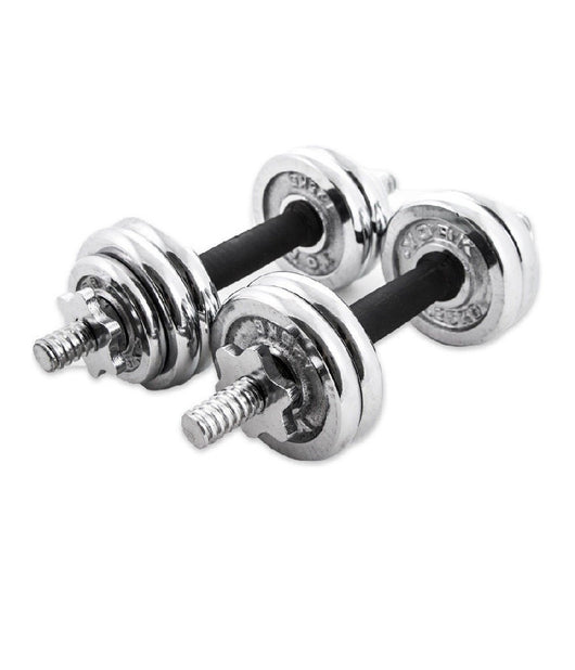 Coppia Manubri Dumbbell Componibili 15kg Pesi Palestra Fitness Bodybuilding         