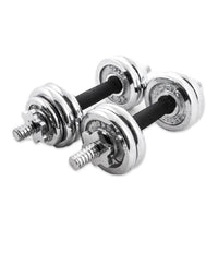 Coppia Manubri Dumbbell Componibili Tot 25 Kg Pesi Palestra Fitness Bodybuilding         