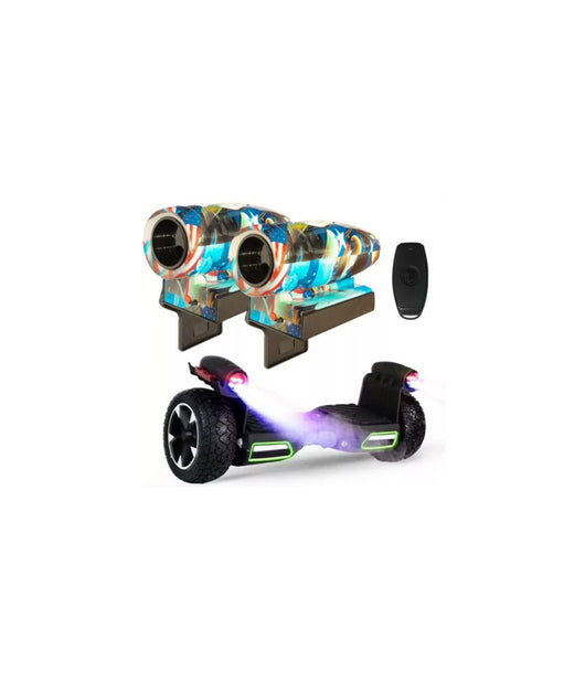 Coppia Marmitta Finta Spruzzatore Fumo Suono Hoverboard Skateboard Pattino         