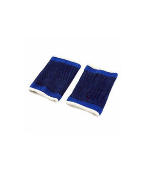 Coppia Polsiera Elastiche Supporto Per Polso Elastico Anallergico Protezione Blu         