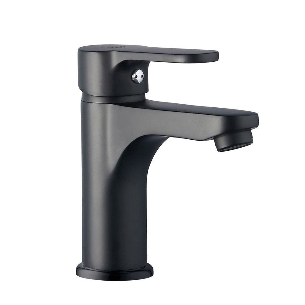 Coppia rubinetti bagno lavabo e bidet nero opaco serie Paco 