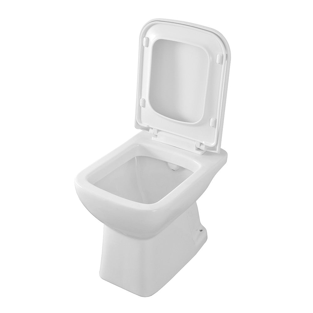 Coppia wc e bidet con scarico a pavimento e copriwc originale Ginevra 