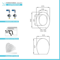 Copriwater dedicato Hatria serie Erika Pro con chiusura soft close e sgancio rapido