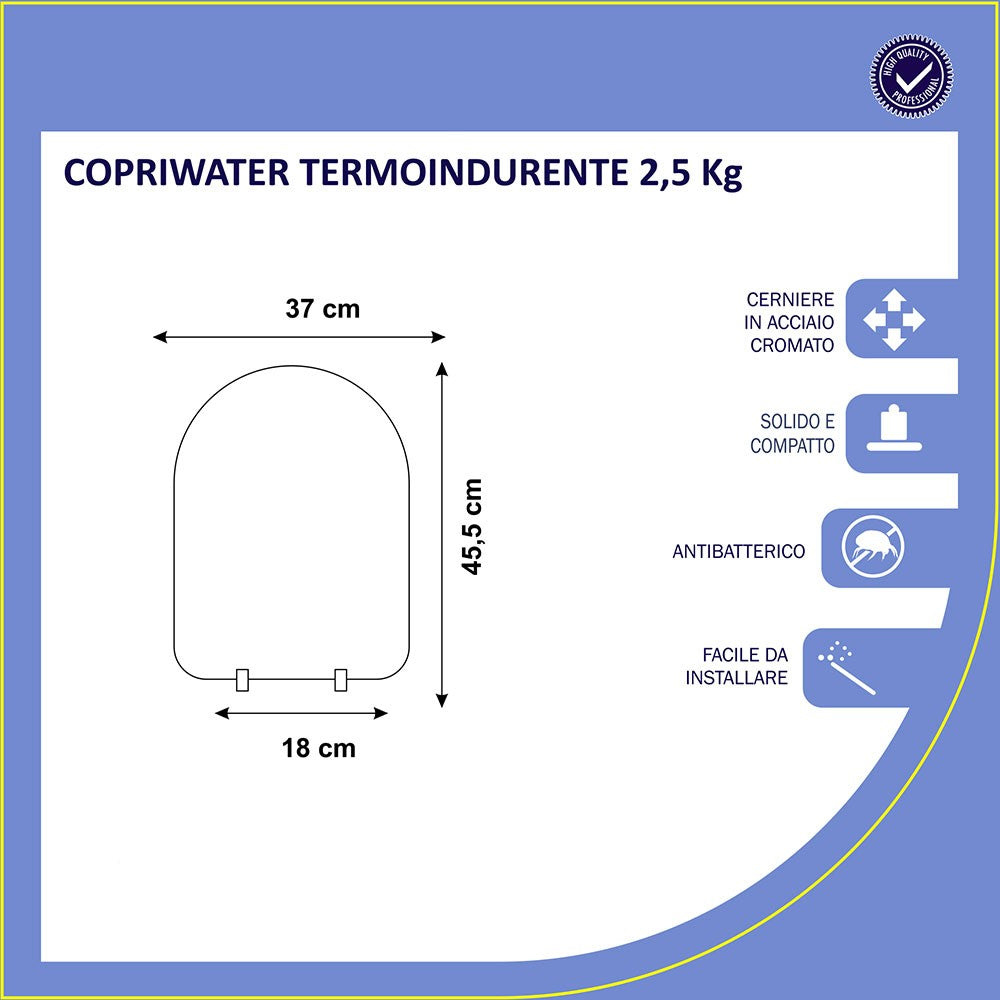 Copriwater Dolomite Bianco in Termoindurente compatibile Serie CLODIA