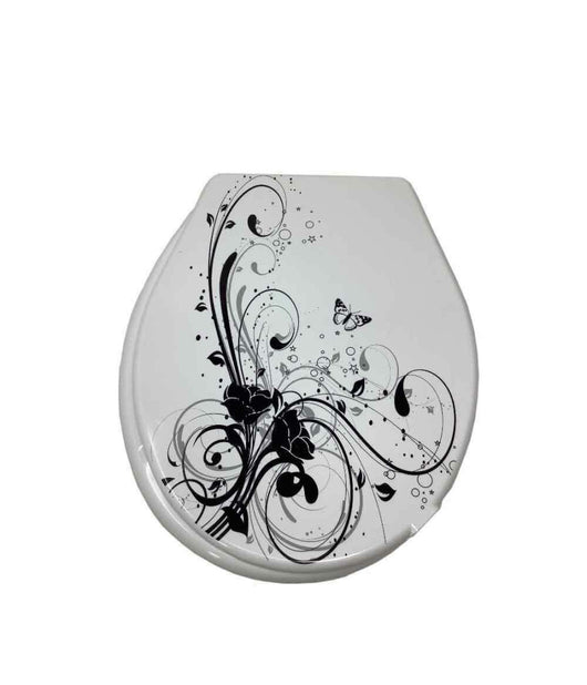 Copriwater In Plastica Resistente Tavoletta Wc 44x36.5 Cm Fantasia Fiori         3,5