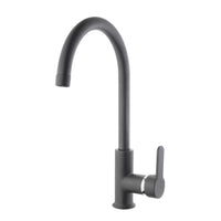 Rubinetto Cucina Miscelatore Monocomando Lavello Canna Tonda in Ottone Granito Plus Croma