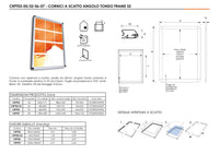 Cornice a scatto 50 x 70 profilo 32 mm angolo tondo