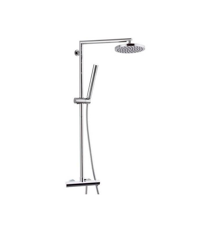 Corpo doccia suvi con colonna, doccetta ad 1 funzione e soffione 20cm, made in italy cod 77839