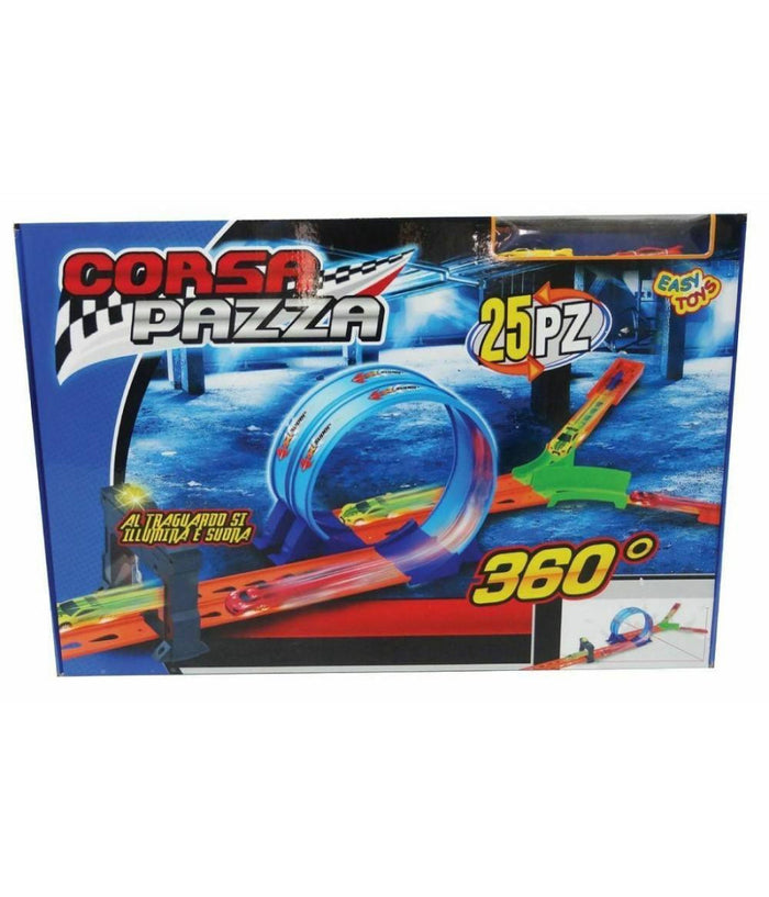 Corsa Pazza Pista Macchine Evoluzioni 25 Pz. Giocattolo Gioco Bambini         